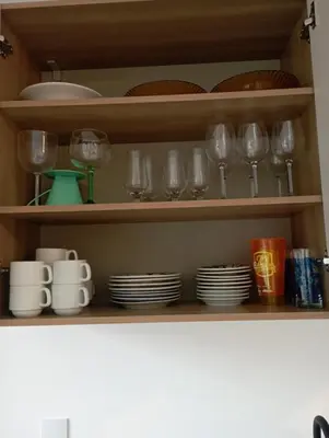 A cozinha ou kitchenette de Apartamento na Praia de Itapema