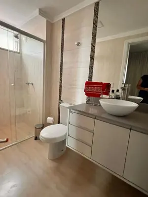 Uma casa de banho em Itapema Sea Front Apartment