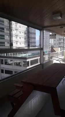 Uma varanda ou terraço em Apê Charmoso a Passos do Mar Aproveite Itapema!