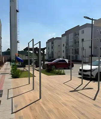 O edifício onde o apartamento está situado