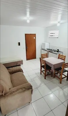 A cozinha ou kitchenette de Ap 34 in Barra with access to the best beaches in BC