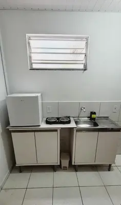 A cozinha ou kitchenette de Ap 34 in Barra with access to the best beaches in BC