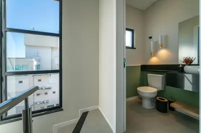 A planta de Del Mare 203 - Cobertura duplex com 2 suítes na praia de Mariscal