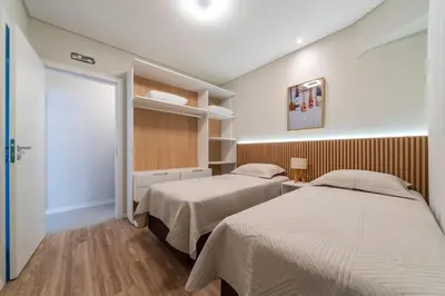A planta de Del Mare 203 - Cobertura duplex com 2 suítes na praia de Mariscal