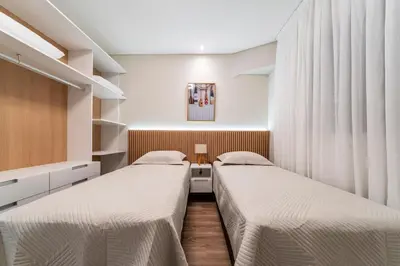 A planta de Del Mare 203 - Cobertura duplex com 2 suítes na praia de Mariscal