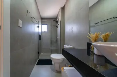 A planta de Del Mare 203 - Cobertura duplex com 2 suítes na praia de Mariscal