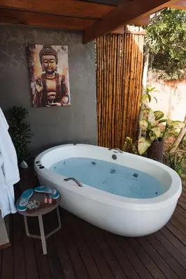 A planta de Cabana vista mar em Bombinhas