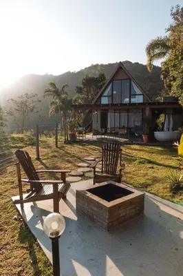 A planta de Cabana vista mar em Bombinhas