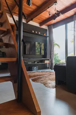 A planta de Cabana vista mar em Bombinhas