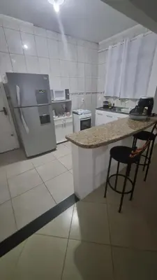 A cozinha ou kitchenette de Cama Quarto Coletivo Hostel ou Quarto até 4 pessoas e Piscina Pousada Tijucas Lua Encantada