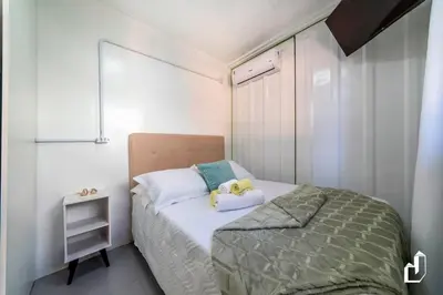 Uma cama ou camas num quarto em Residencial Lynary – Loft Vênus