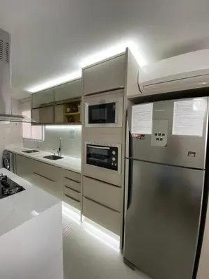 A cozinha ou kitchenette de Cód 132 - Apartamento aconchegante a 350 metros