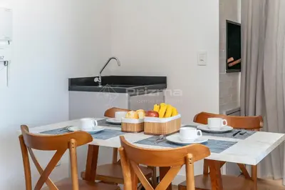 A planta de 515 Flat Moderno e Bem Localizado a 120 metros da praia de Bombinhas Até 4 Pessoas