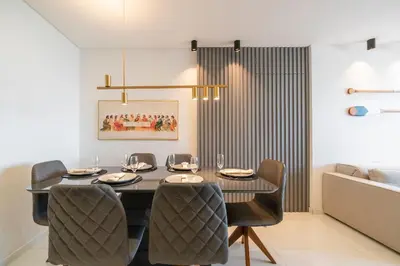 Uma área de estar em Achei Itapema • Sky Bridge Residencial, R.615
