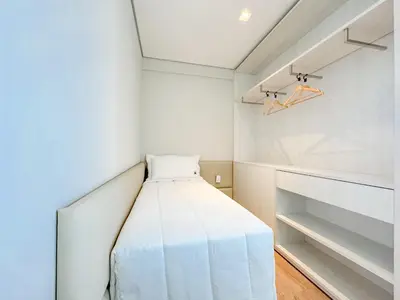 Uma cama ou camas num quarto em Blue Sea Hotel Suite Luxo Frente Mar