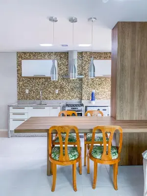 A cozinha ou kitchenette de Praia de Palmas Apto com Suíte a 450m do Mar 0499