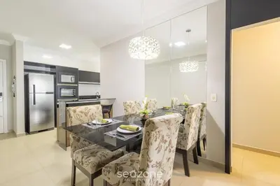 A cozinha ou kitchenette de Apto 2Q - Churrasq. Garagem Perto da Praia LTL0301