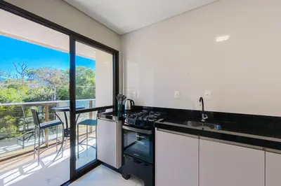 A cozinha ou kitchenette de Praia de Palmas Conforto a 450m do mar 0193