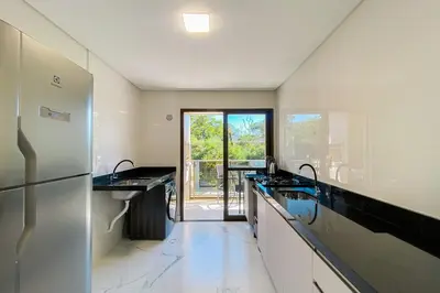 A cozinha ou kitchenette de Praia de Palmas Conforto a 450m do mar 0193