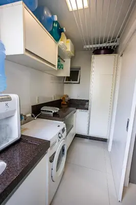 A cozinha ou kitchenette de Apt 3 en-suites - Meia Praia