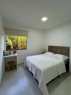 Uma cama ou camas num quarto em Casa Mar à Vista - Jacuzzi - Cinema - Sinuca