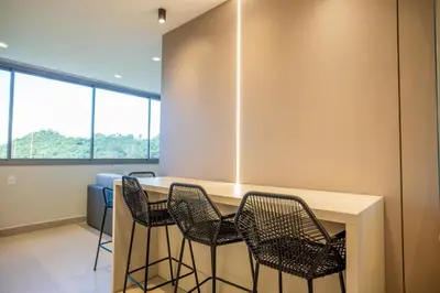 A planta de Elegance - Piscina Aquecida - Apartamento para 4 pessoas em Bombinhas