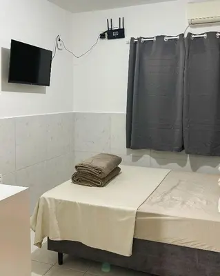 Uma cama ou camas num quarto em Apartamento 2 completo