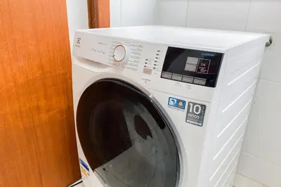 A planta de Amplo apartamento há 150 metros do mar na Praia de Palmas! 0318