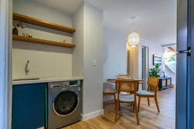 A cozinha ou kitchenette de Apto charmoso próximo a praia CA4930