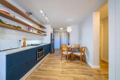 A cozinha ou kitchenette de Apto charmoso próximo a praia CA4930