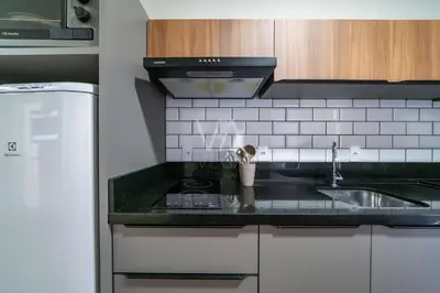 A cozinha ou kitchenette de 308 Apart Villa Francione com piscina aquecida