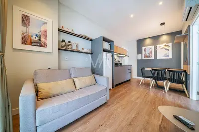 A cozinha ou kitchenette de 206- Apart c/ churrasqueira e piscina