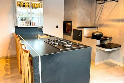 A cozinha ou kitchenette de ASA | Casa Ampla | Piscina | Gourmet | 5 Min Praia