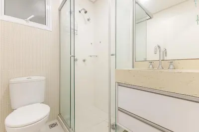 Uma casa de banho em Apartamento a 200 Metros da Praia de Bombinhas