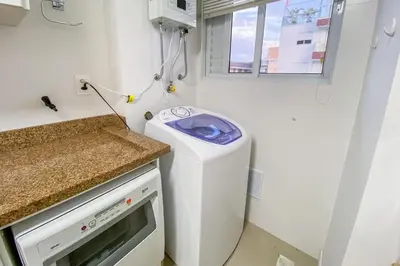 A cozinha ou kitchenette de Relaxamento e Lazer a 100m da Praia de Palmas - 0127