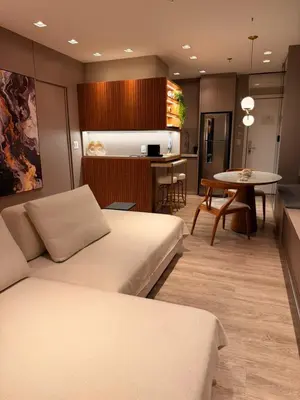 A cozinha ou kitchenette de Seu Refúgio de Luxo a Passos do Mar em Itapema
