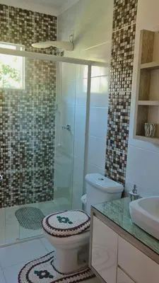 Uma casa de banho em Casa Perão
