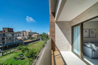 O edifício onde o apartamento está situado