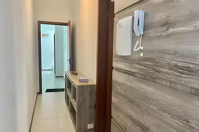 A planta de Perfeito! Apto 1 quarto na Praia de Palmas - WG04I
