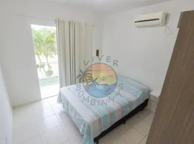 Uma cama ou camas num quarto em Ampla Casa Zona Central da Praia de Mariscal com 03 Dormitórios