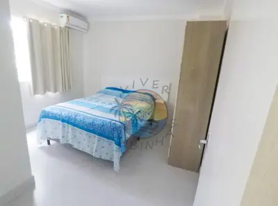 Uma cama ou camas num quarto em Ampla Casa Zona Central da Praia de Mariscal com 03 Dormitórios