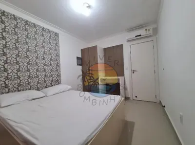 Uma cama ou camas num quarto em Triplex Alto Padrão Beira Mar Próximo a Comércio em Geral com 04 Dormitórios
