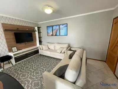 Uma televisão e/ou sistema de entretenimento em Cód 77 - Apto com 3 dorm e vista mar no Corsário