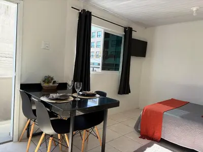 A planta de Loft casal no Centro - Praia a Pé