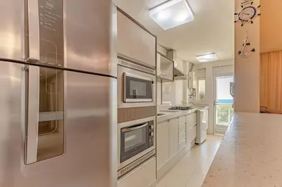 A cozinha ou kitchenette de Boulevard: Apto Exclusivo a Passos do Mar