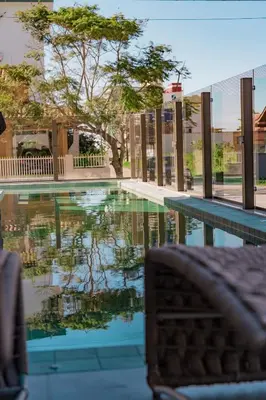 A piscina em ou perto de Cobertura Palmas - Gov Celso Ramos -170 m do Mar - 0487