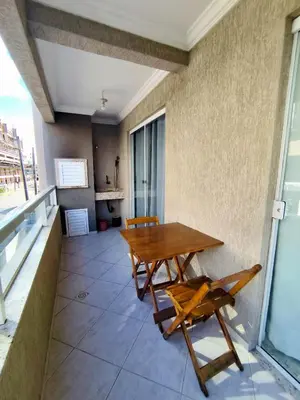 Uma varanda ou terraço em Residencial Ernesto Neves - 5 min da praia de Bombas