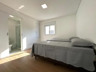 Uma cama ou camas num quarto em Res Diamante - Praia de Bombas