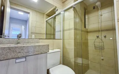 Uma casa de banho em Pé na Areia c/ Churrasqueira | 3 Quartos + Vaga