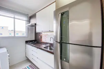 A cozinha ou kitchenette de Praia de Palmas - Apto 500m da Praia, 2 Dorms - 0180